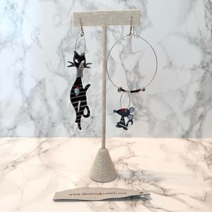 🆕 Custom Cat & Mouse Earrings